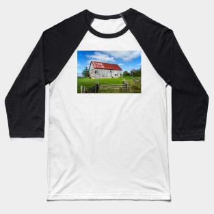 Old Barn With Red Roof, Prince Edward County Baseball T-Shirt